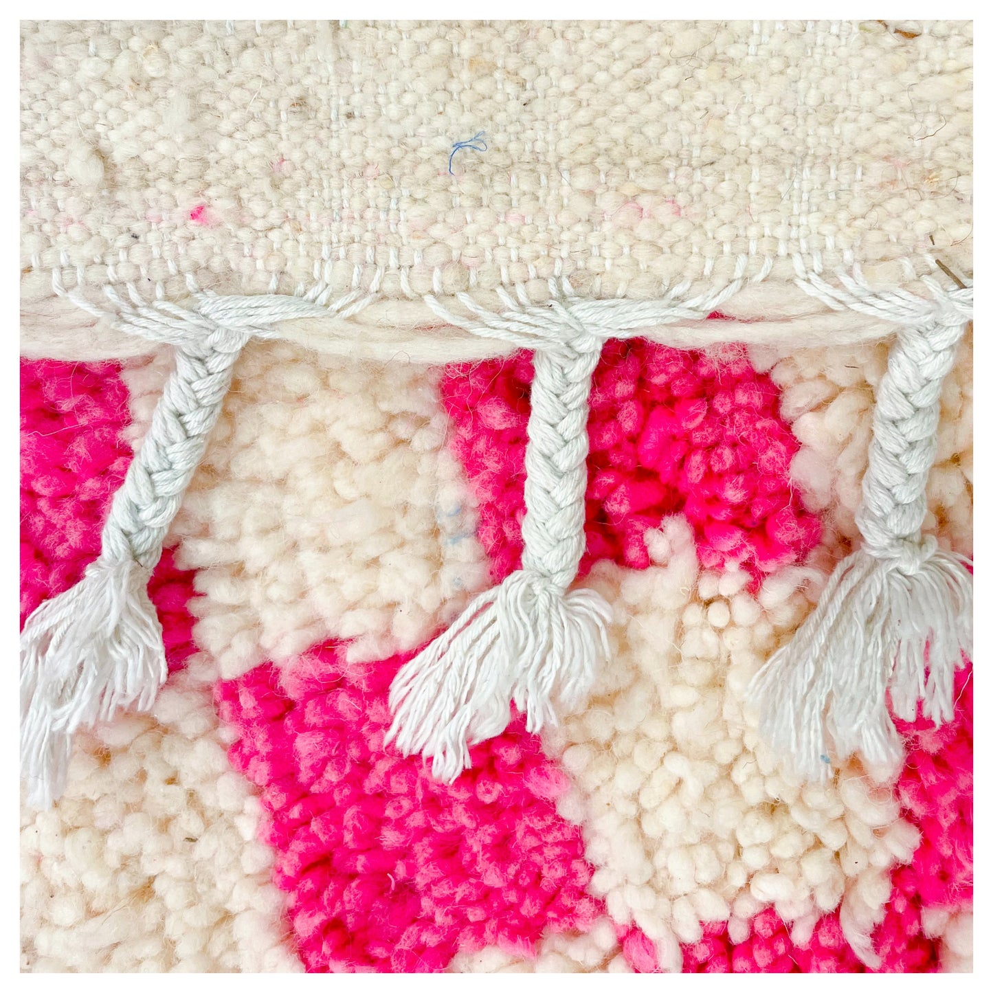 Damier rose - Tapis berbère Médium