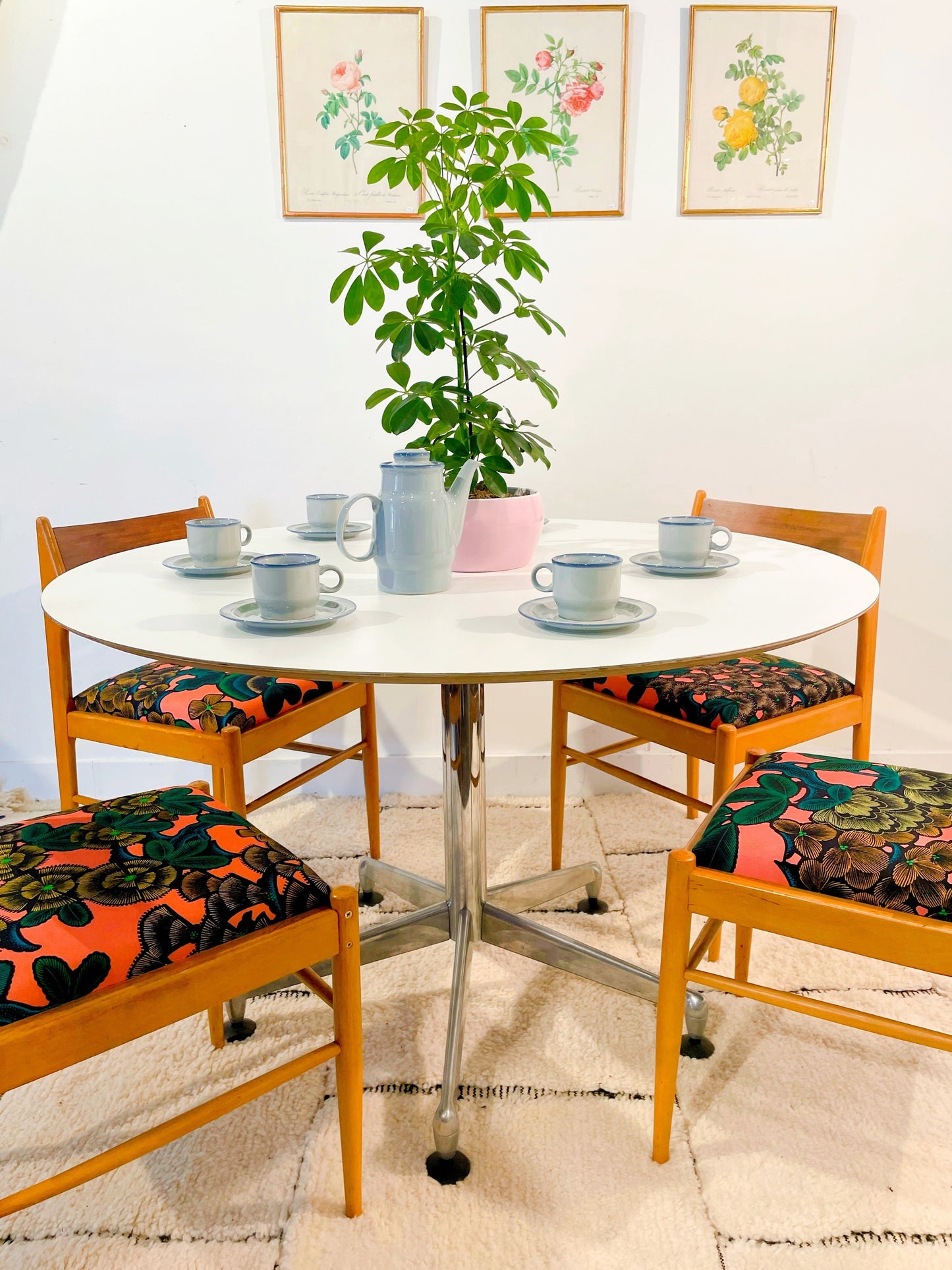 Table à manger vintage 120cm