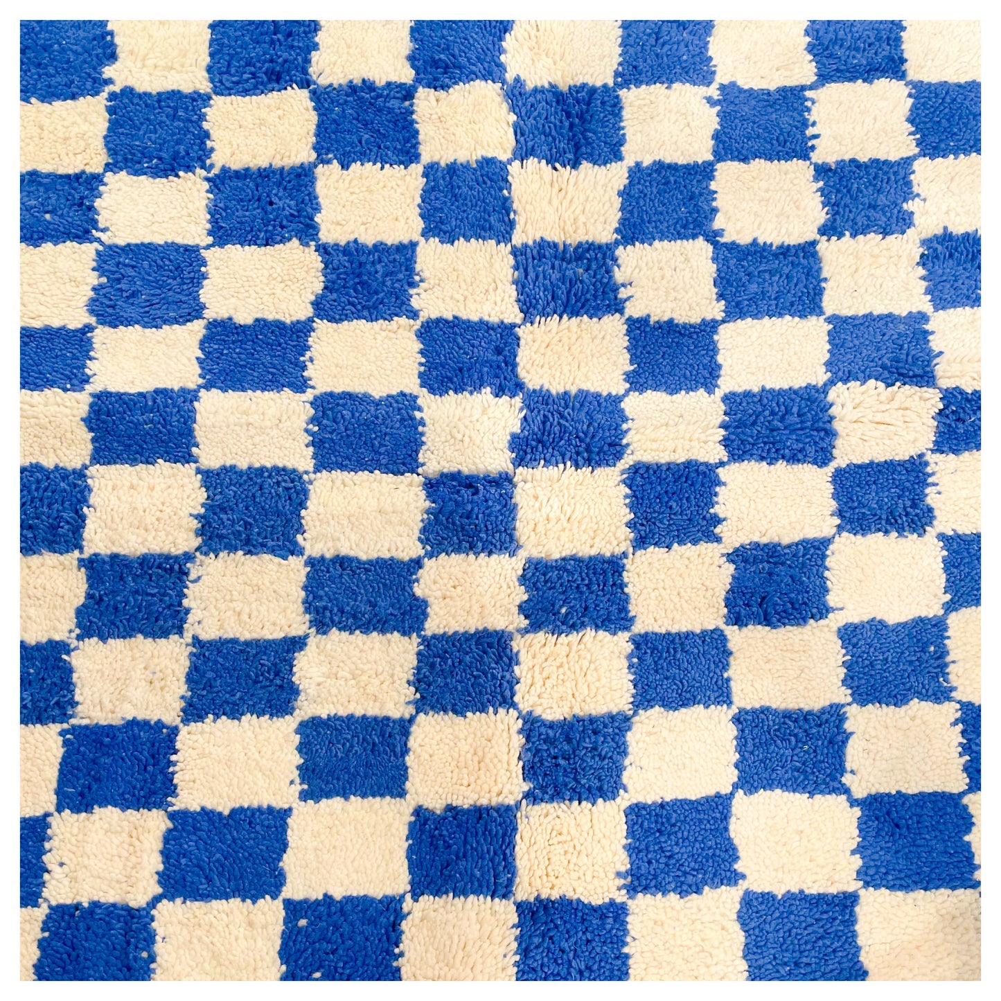 Damier bleu - Tapis berbère XL