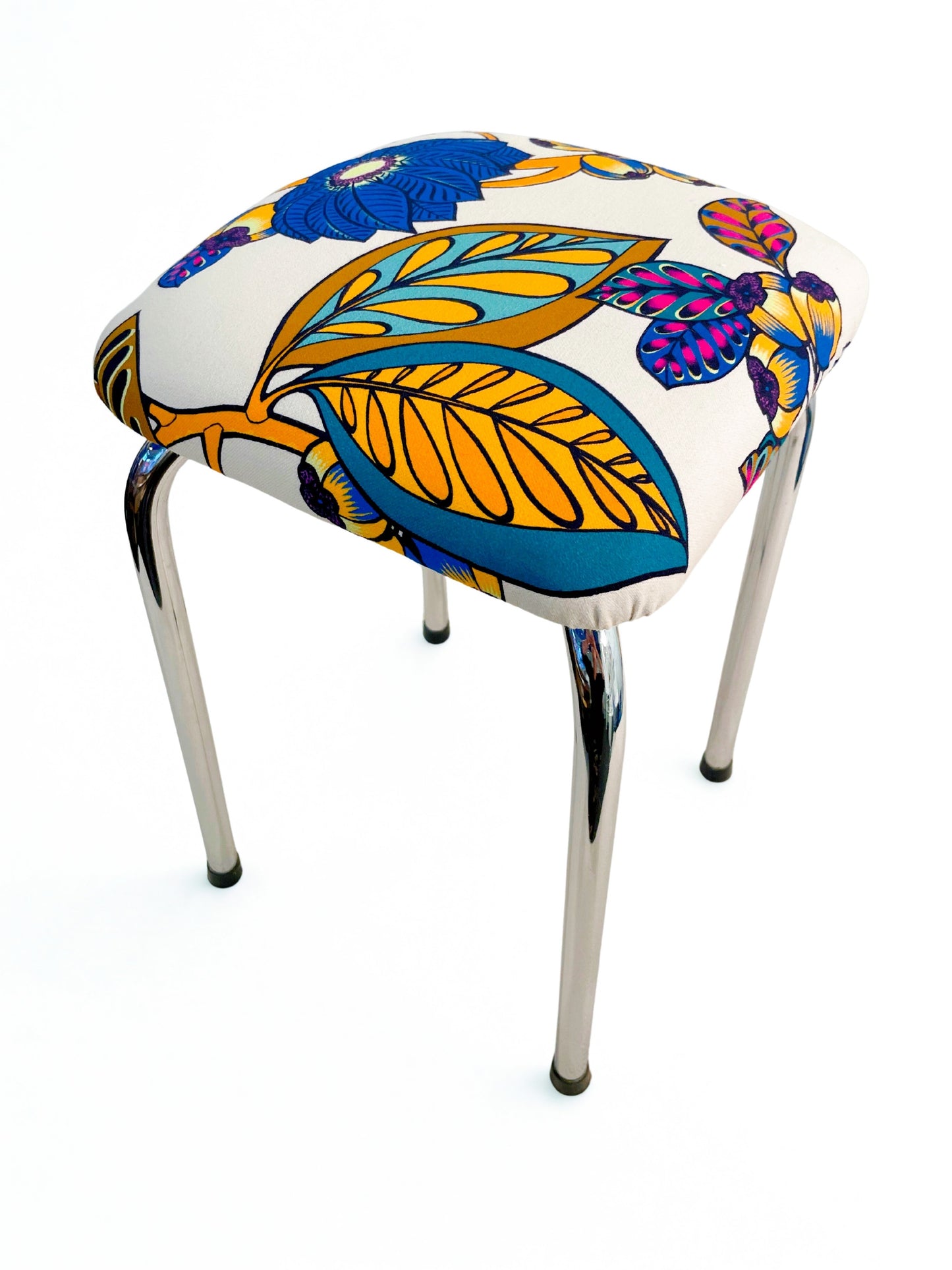 LES VALSEUSES - tabouret vintage Flowers
