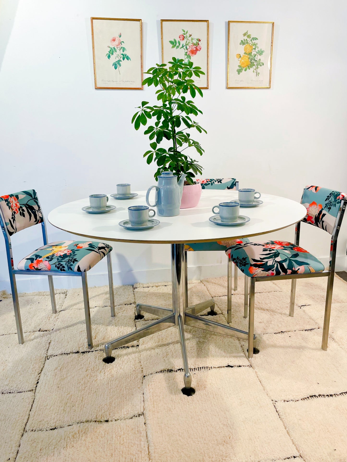 Table à manger vintage 120cm