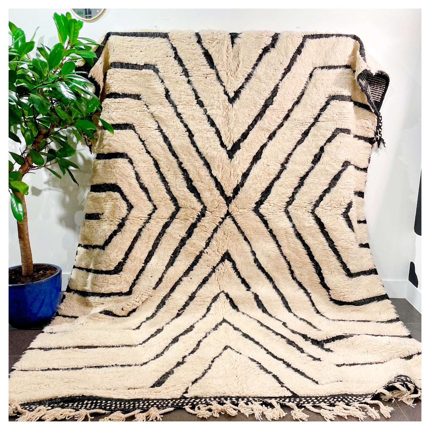 Fluffy graphique - Tapis berbère XXL