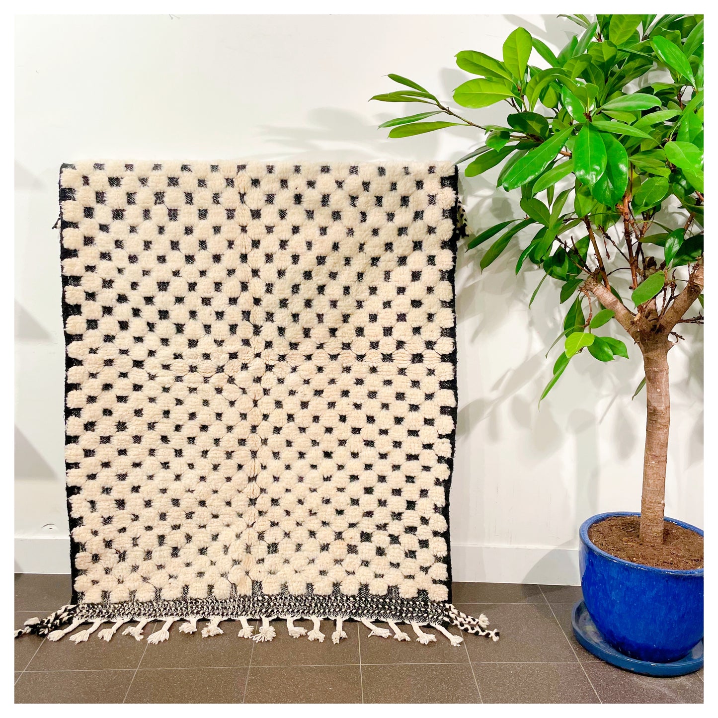 Graphique noir & blanc - Tapis berbère L
