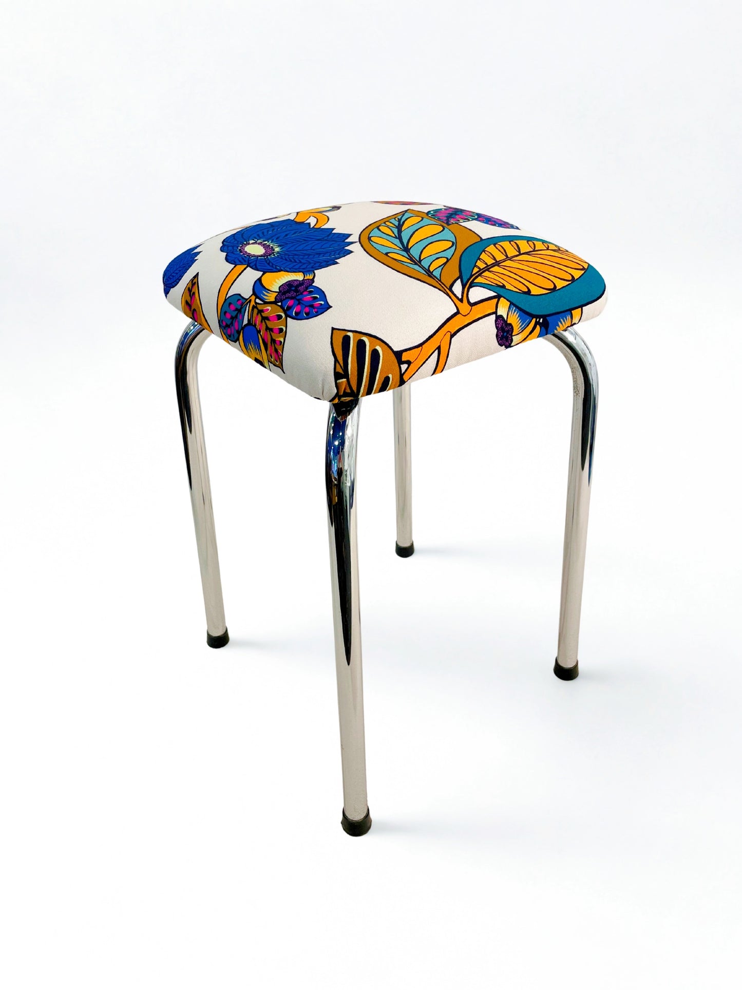 LES VALSEUSES - tabouret vintage Flowers