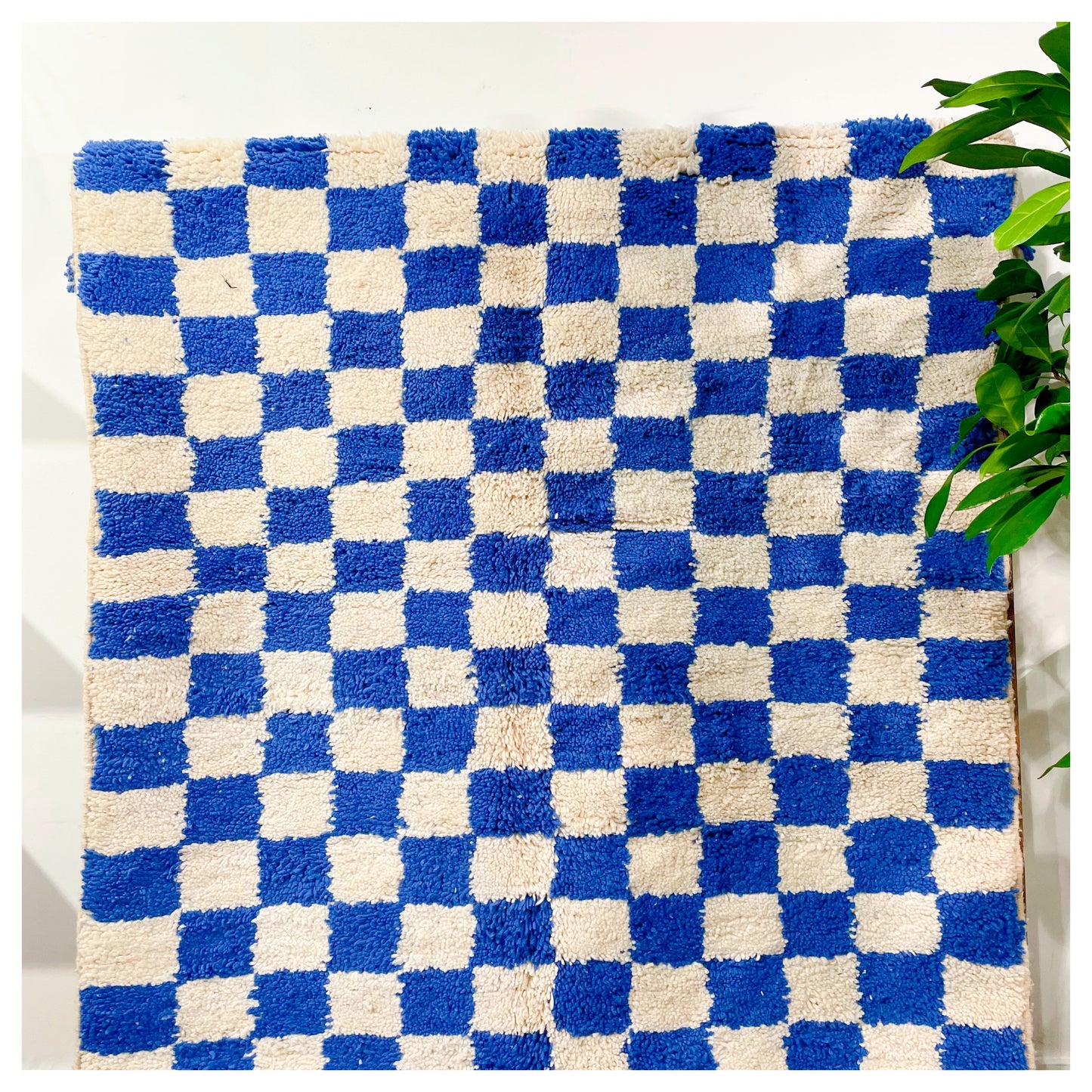 Damier bleu - Tapis berbère XL