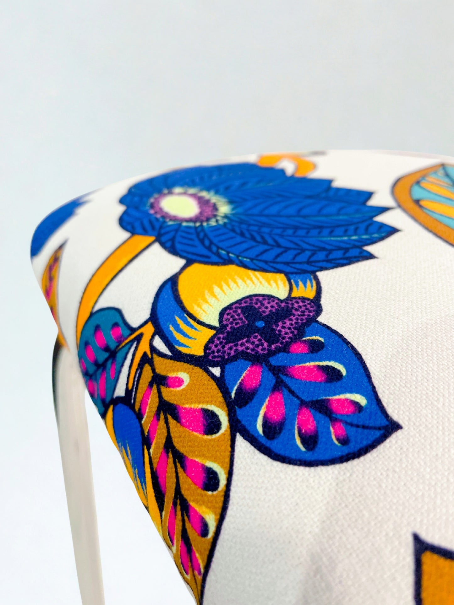 LES VALSEUSES - tabouret vintage Flowers