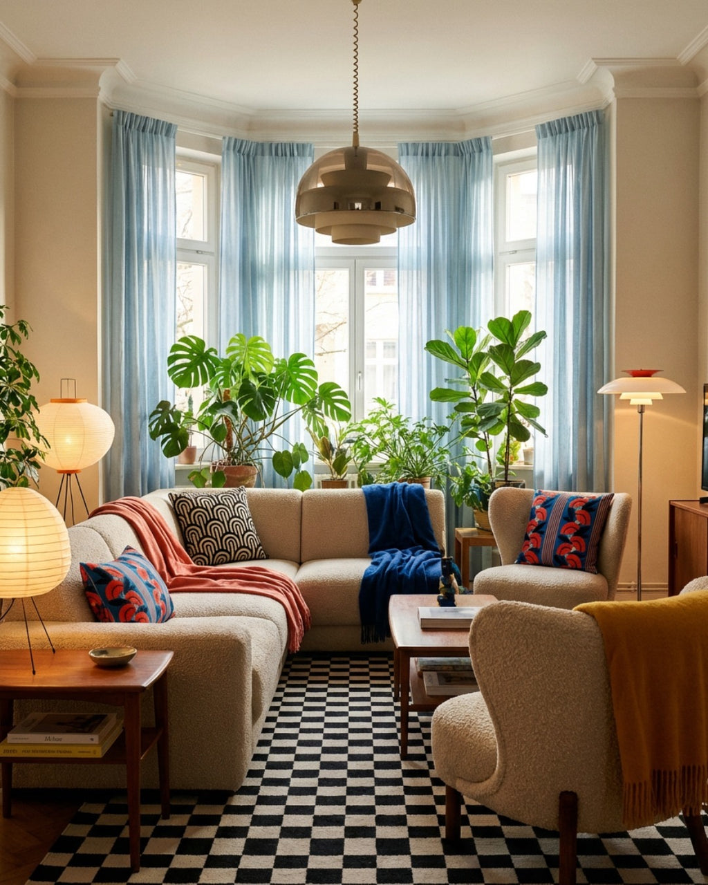 Coussin Handmade - Tissu Thevenon Art Déco Memphis