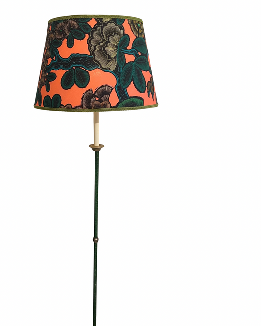 Lampadaire vintage et son nouvel abat-jour floral