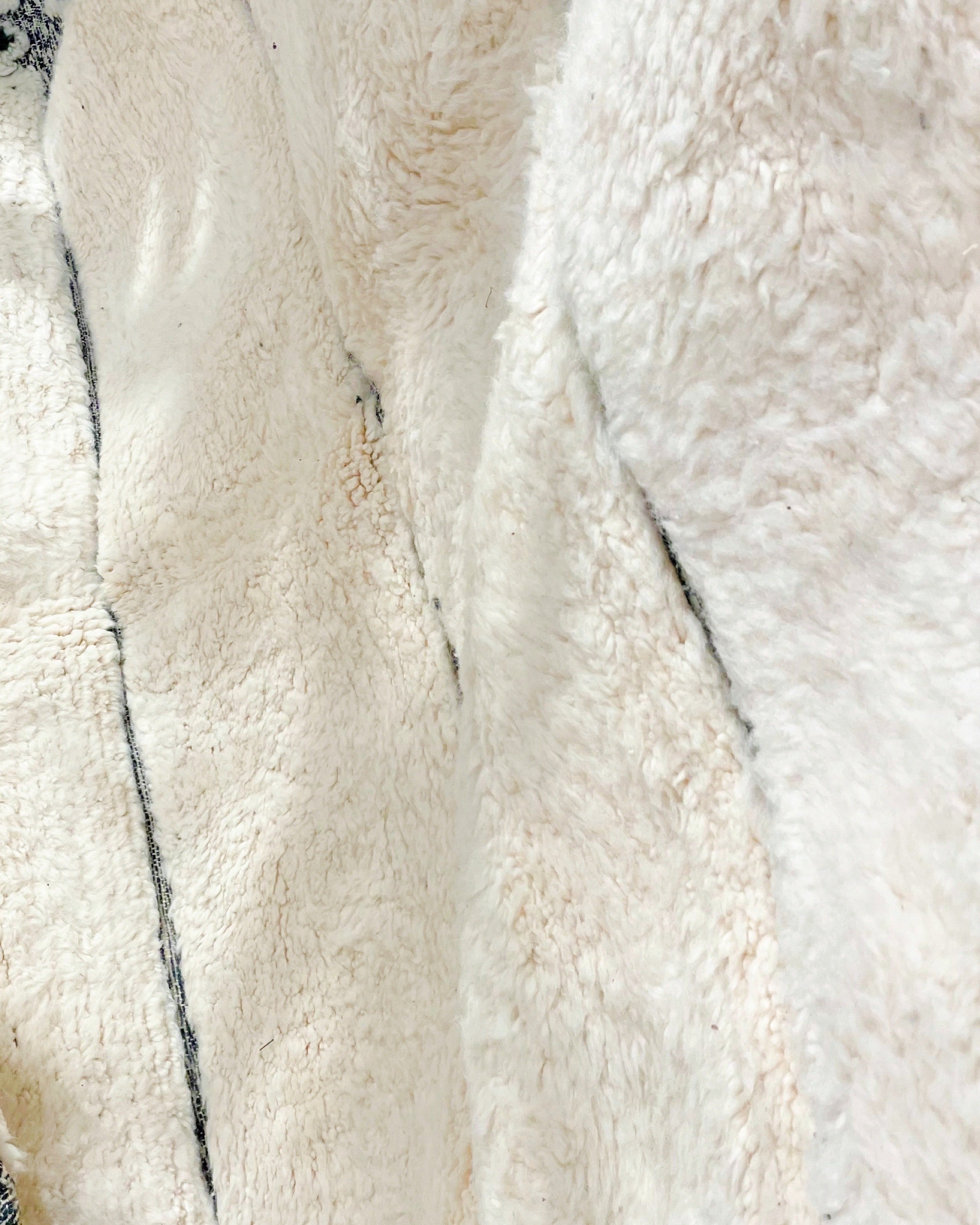 Tapis berbère XXL 290x200cm - épuré blanc et noir