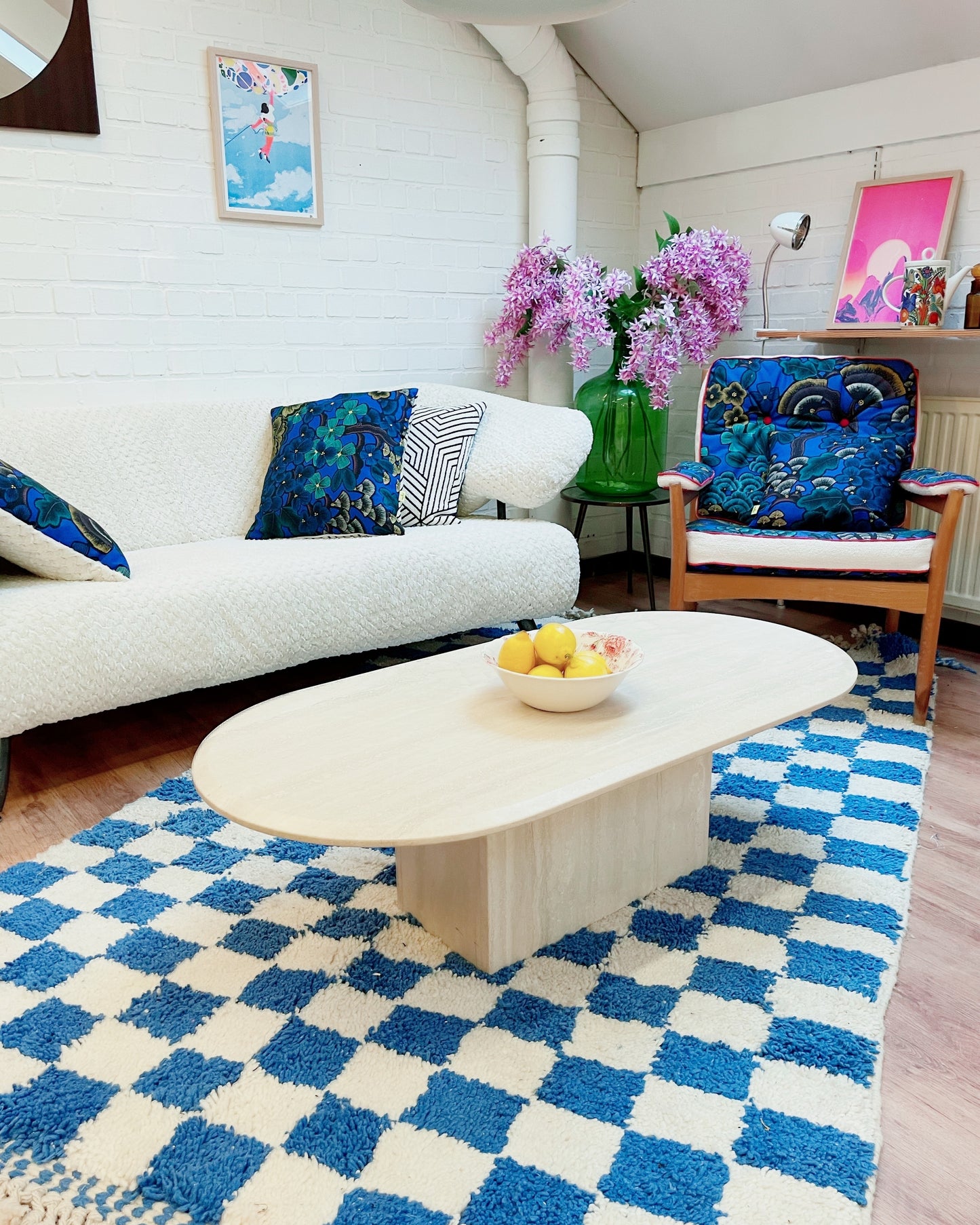 Canapé vintage années 50–60 entièrement regarni