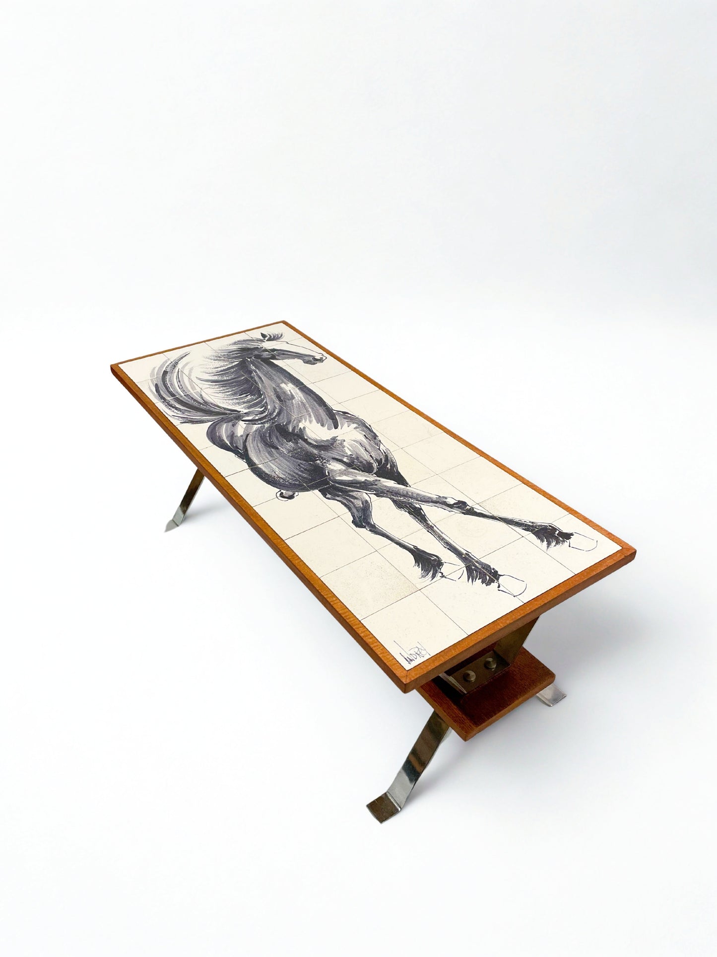 Table basse vintage signée ANDREY