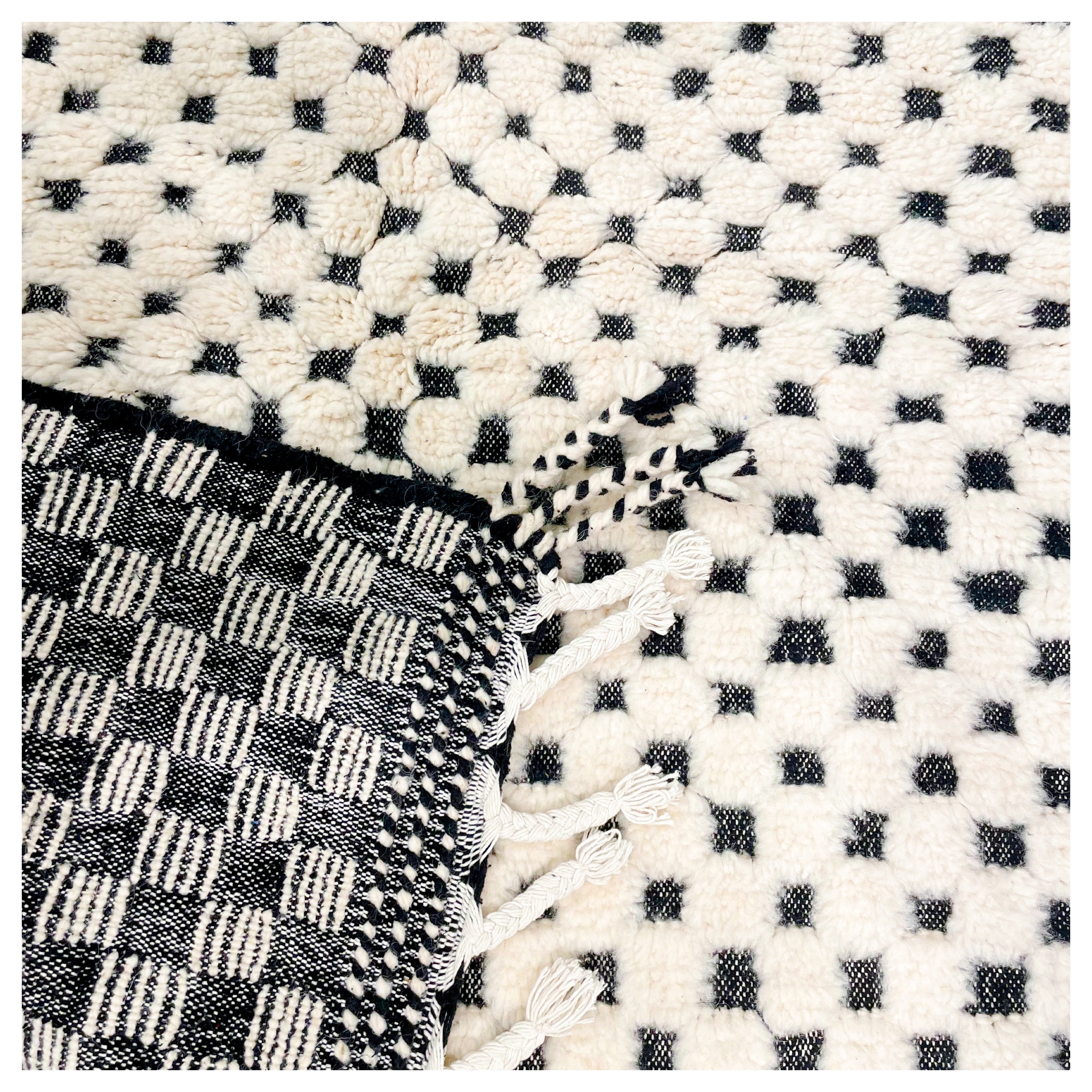 Tapis berbère Graphique noir & blanc - 160x120cm