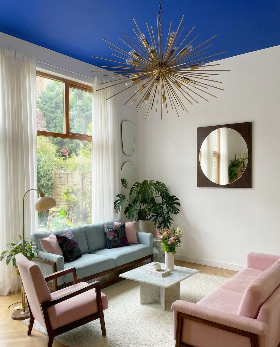 Grand Miroir Space Age scandinave - ø65cm