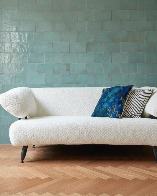 Canapé vintage années 50–60 entièrement regarni