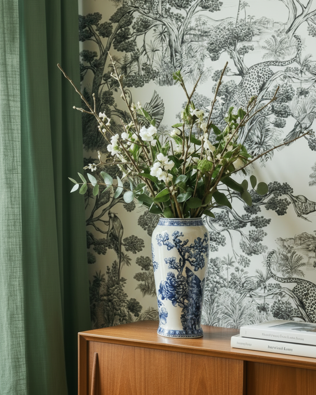 Vase - Villeroy & Boch. Décor bleu et blanc