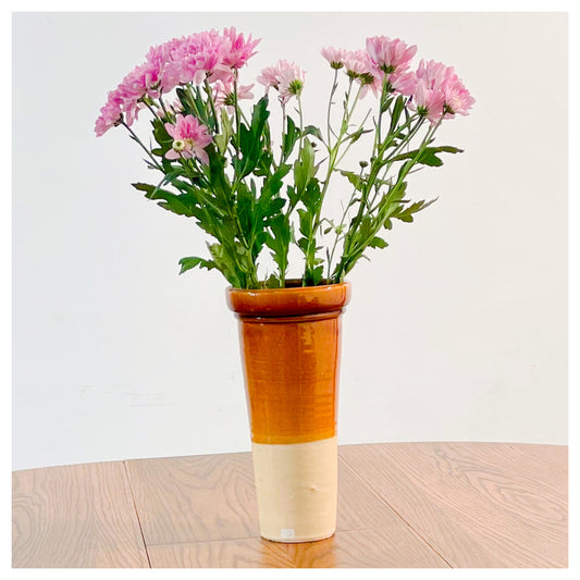 Flower Power - vase moutarde