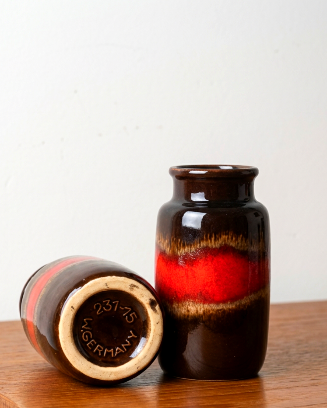 Paire de vases en grès Fat Lava – Allemagne de l’Ouest, années 1970