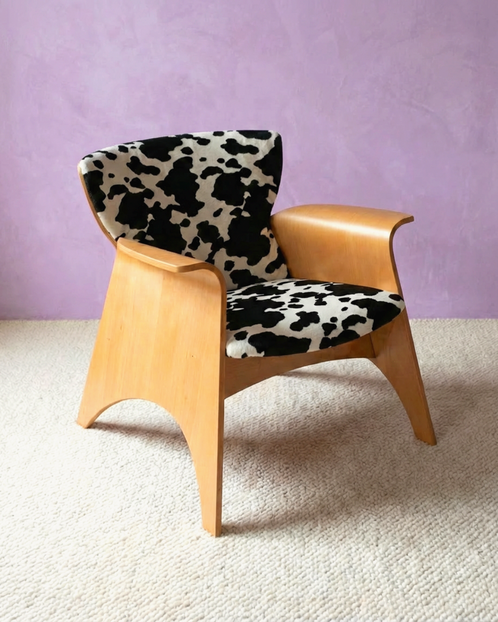 Fauteuil design motif vache de Casal – Federico Giner. Espagne